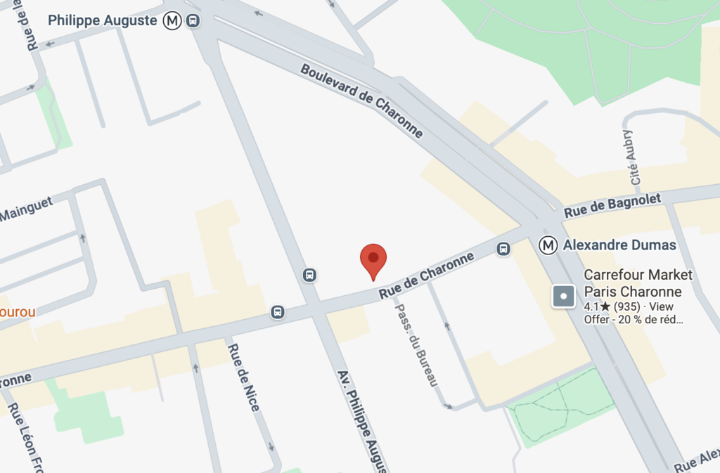 Carte : 177 rue de Charonne, Paris 11e